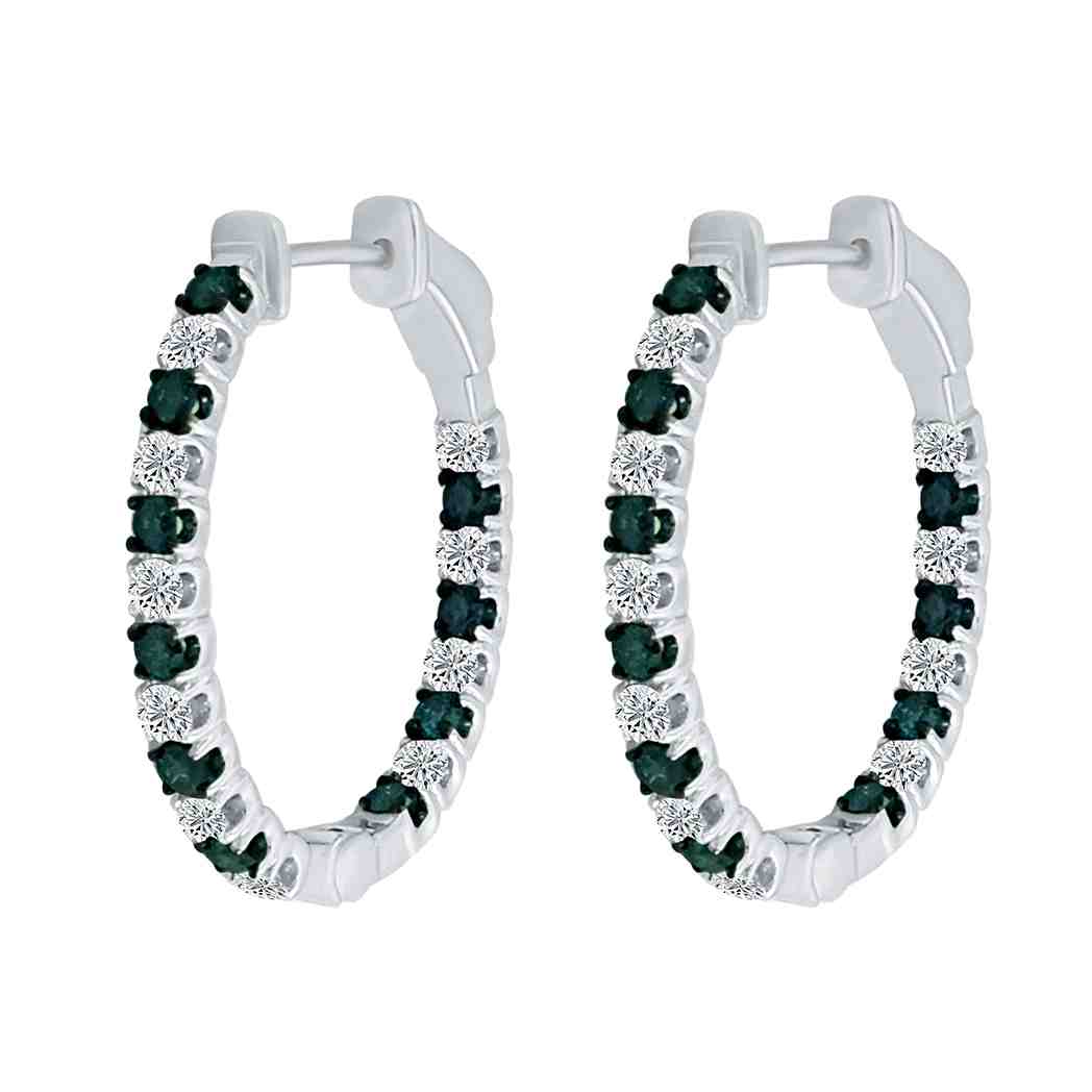 Huggie Hoop Inside Outside Diamond Earrings ER30A150MM26B